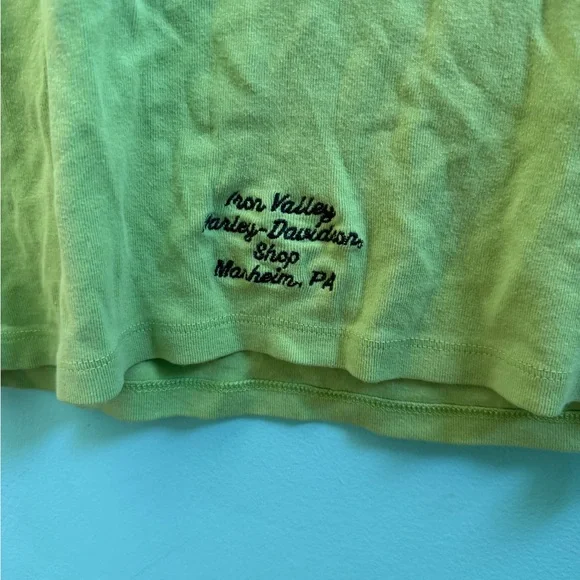 |SOLD!|Harley-Davidson Light Green Women's Short Sleeve Tee - Picture 3 of 4